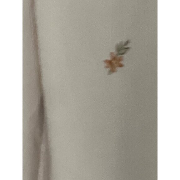 Linen Blend Cropped Pants Tropical Embroidery Siz 10 Elastic Alfred Dunner - Picture 7 of 11